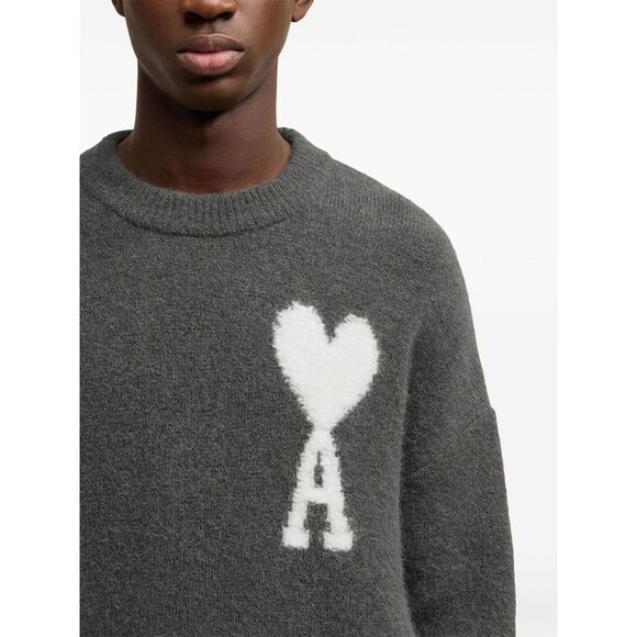 Ami Paris Men Ami De Coeur Wool Sweater - Picture 6 of 7